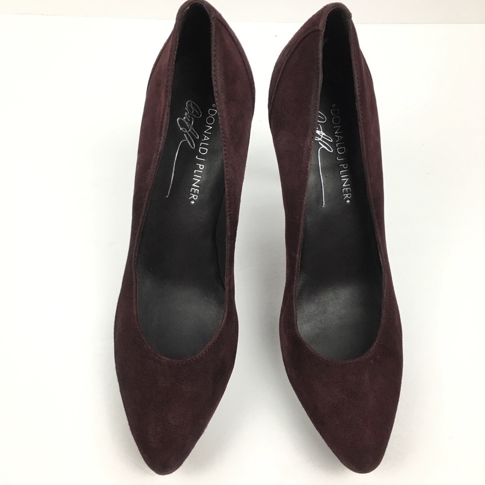 Donald J Pliner Edrice Oxblood Suede Pumps Heels - Picture 2 of 8